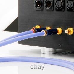 1 Pair OCC Copper HiFi Audio RCA Cable with Gold Plated Lotus WBT RCA Plugs