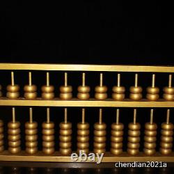 10 China antique copper Pure copper gold-plated exquisite abacus ornament