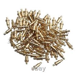 100 Pieces Gold Plated Spring Copper Needle Test Probe Pogo Pin 1.5mm