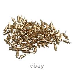 100 Pieces Gold Plated Spring Copper Needle Test Probe Pogo Pin 1.5mm