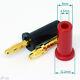 100pair Gold Plated Copper 4mm Banana Plug Cable Speaker Soldering Connector R+B