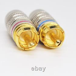 100pcs Gold Plated Copper RCA Male Plug Solder Type Audio Adapter Connector