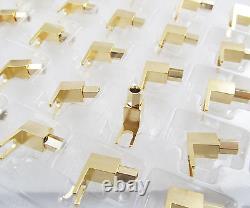 100pcs Gold Plated Copper Spade Banana Fork plug Mcintosh Amp Eico tube Adapters