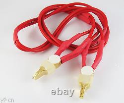 10pairs 1M Double Gold- Plated Copper Kelvin Clip 4 Wires Silicone Test Cable