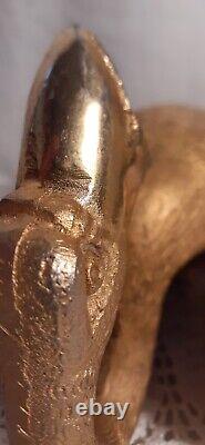 12k Gold Plated Copper Swan Faucet Mount, Art Nouveau, Used