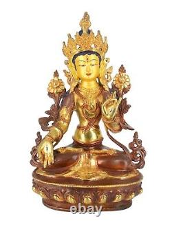 13 Gold Plated/Copper White Tara Statue