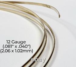 14/20 Yellow Gold-Filled Wire Half Round Dead Soft 6-24 Gauge 1-10 ft