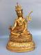 15.6 Chinese antiques Pure copper Gold plated Master Padmasambha Buddha statue