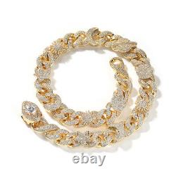 16mm Hip Hop Sun Star Eye Cuban Chain Necklace Bracelets Gold Plated 5A Zircon