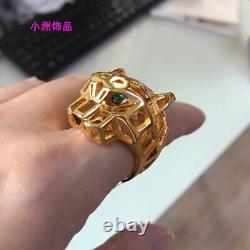 18K Yellow Gold Plated Panthere Custom Ring. Size 8