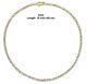 18k Gold Plated Tennis Necklace made w Swarovski Crystal 3 mm Round Stone