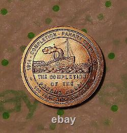 1914 2014 Panama Canal 100th Anniversary Medal Carr Shelvin Gold Plated Copper