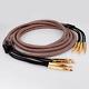 1pair OFC Copper Wire Gold Plated Banana Connector HIFI Bi-Wire Speaker Cable