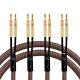 1pair OFC Copper Wire Gold Plated Banana Plug HI-FI Audio Bi-Wire Speaker Cable