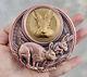 2023 China Copper and Gold Plated Brass Enamel Medals Lunar Year of the Rabbit
