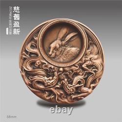 2024 China Copper and Gold Plated Brass Enamel Medals Lunar Year of Dragon