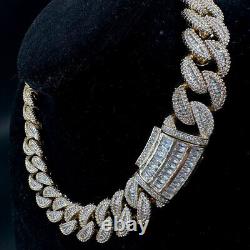 20MM 5AAA+ Real Gold Plated CZ Ice Out Hop Hip Cuban Link Chain Necklace 16-28'