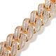 26mm Hip Hop Miami Cuban Link Chain Necklace 18k Real Gold Plated Full Zircon