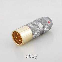 4Pcs Viborg Pure Red Copper Gold Plated Hifi Audio Cable Balance 3 Pin XLR Plug