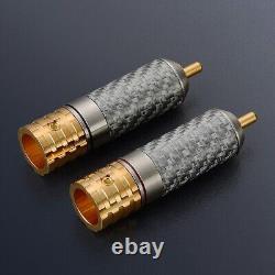 4pcs Viborg High End RCA Plug Connector Gold Plated Copper HiFi Audio Cable DIY