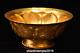 5.4antique China Tang dynasty Hand carving Gold plated copper Tribute bowl