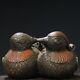5.5 Old Chinese Pure copper gold-plated mandarin duck incense burner