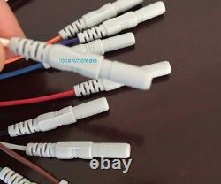 50pcs Din 1.5mm EEG Cable Colorful Copper Cup Electrode Gold-plated 1.5meters