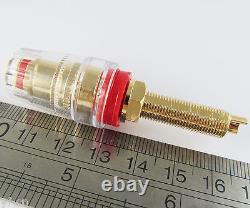 50pcs High Quality Copper Gold Plated Audio Speaker Cable Long 4mm Binding Post