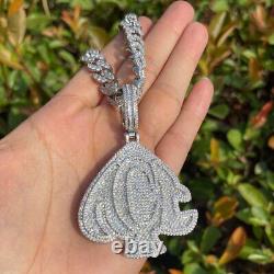 5AAA+ CZ Baguette Full Ice Out Hop Hip ACE Pendant Necklace 24k Real Gold Plated