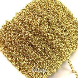 5mm Rolo Chain Silver Gold Plated Gunmetal Bass Copper Soldered Belcher Chain