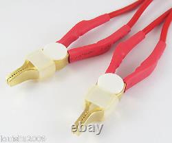 5pairs 1M/3.3FT Double Gold-plated Copper Kelvin Clip 4 wires Silicon Test Cable