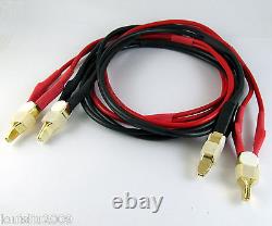 5pairs 1M/3.3FT Double Gold-plated Copper Kelvin Clip 4 wires Silicon Test Cable