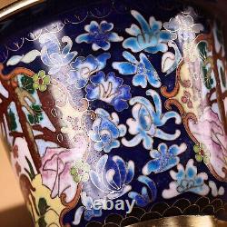 6.4 Retro Pure copper gold-plated filigree enamel colour cloisonn é flower pot