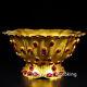 6.8 Chinese antiques pure copper gold plated Inlaid with rubies lace bowl