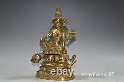 8.6 China Tibetan Buddhism Pure copper Gold-plated Buddha statue ornaments