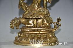 8.6 China Tibetan Buddhism Pure copper Gold-plated Buddha statue ornaments