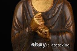8 Chinese antiques Pure copper Gold plated Buddha Shakyamuni Buddha Statue