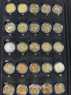 America's New State Quarters Gold Plated Collection Set Album 1999-2009 P&D
