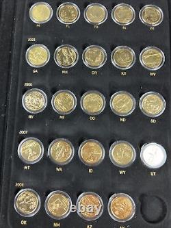 America's New State Quarters Gold Plated Collection Set Album 1999-2009 P&D