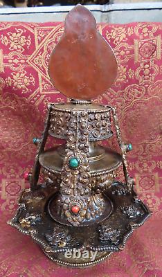 Antique Handmade Copper Gold plated Tibetan Water Offering Tsebum Bhumba, Nepal