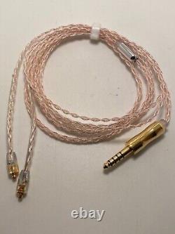 Authentic ALO Audio SXC 8 IEM Cable MMCX-4.4mm Balanced Gold Plated Copper