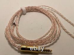 Authentic ALO Audio SXC 8 IEM Cable MMCX-4.4mm Balanced Gold Plated Copper