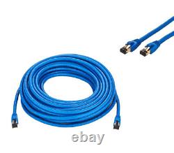 CAT8 Ethernet Cable Super Speed 40Gbps LAN Wire 0.5FT- 75FT Blue Multipack LOT