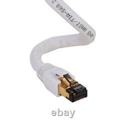 CAT8 Ethernet Cable Super Speed 40Gbps LAN Wire White 0.5FT- 75FT Multipack LOT