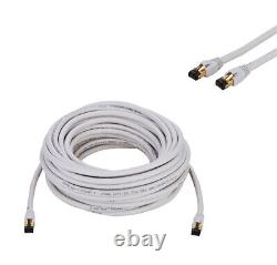 CAT8 Ethernet Cable Super Speed 40Gbps LAN Wire White 0.5FT- 75FT Multipack LOT
