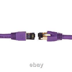 CAT8 Purple SFTP Ethernet Cable 40Gbps 2GHz Copper LAN Wire 0.5FT-75FT Multi LOT