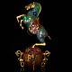 China Old copper gold-plated cloisonne filigree horse stepping earth ornaments
