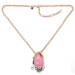 De Buman 18k Yellow Gold Plated Turquoise or Rose Gold Plated Crystal Necklace