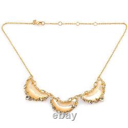 De Buman 18k Yellow Gold Plated or 18k Rose Gold Plated Mother-of-Pearl Necklace