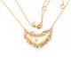 De Buman 18k Yellow Gold Plated or 18k Rose Gold Plated Mother-of-Pearl Necklace